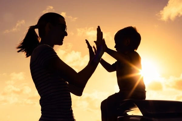 Image of happy mother and child after resolving child arrangements Colwyn Bay